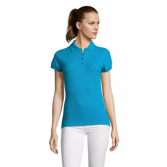 Sieviešu zils polo krekliņš Passion PK11343 - T-krekls Sieviešu zils polo krekliņš Passion PK11343
