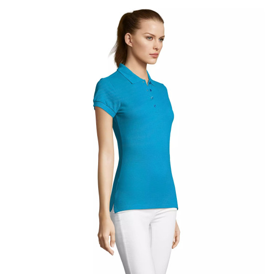 Sieviešu zils polo krekliņš Passion PK11343 - T-krekls Sieviešu zils polo krekliņš Passion PK11343