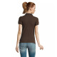 Sieviešu brūns polo krekls Passion PK11343 - T-krekls Sieviešu brūns polo krekls Passion PK11343