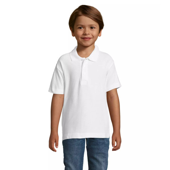 Kids white polo shirt Enjoy KIDS11990 - For children Kids white polo shirt Enjoy T-shirt