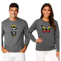 Butterfly-Cowgirl džempera komplekts pelēkā krāsā ar kapuci