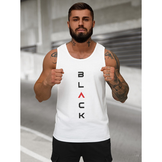 Men's white sleeveless T-shirt Back JS/8B1705/1Z - For men Men's white sleeveless T-shirt Back JS/8B1705/1Z