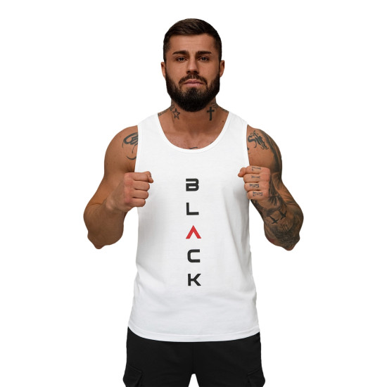 Men's white sleeveless T-shirt Back JS/8B1705/1Z - For men Men's white sleeveless T-shirt Back JS/8B1705/1Z