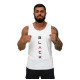 Men's white sleeveless T-shirt Back JS/8B1705/1Z - For men Men's white sleeveless T-shirt Back JS/8B1705/1Z