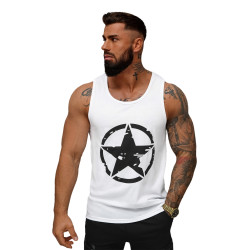 Vīriešu balts T-krekls bez piedurknēm West