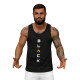 Men's black sleeveless T-shirt Back