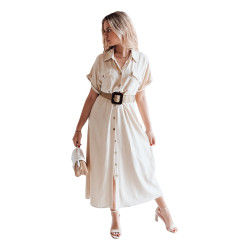 Sieviešu brūna kleita ar jostu Armina Sieviešu brūna kleita ar jostu Armina