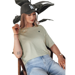 Sieviešu gaiši zaļš mazgājamais T-krekls Mila Sieviešu gaiši zaļš mazgājamais T-krekls Mila