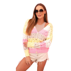 Sieviešu dzeltens/rozā džemperis Sweet