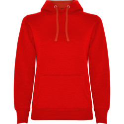 Sieviešu sarkans džemperis ar kapuci Urban women