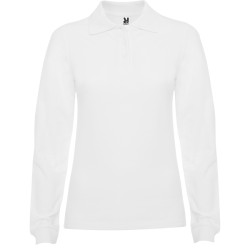 Sieviešu balts polo krekls ar garām piedurknēm Estrella