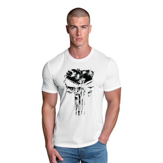 Vīriešu balts krekls Rebel NB/MT3045Z - T-krekls Vīriešu balts krekls Rebel T-krekls ar saukļiem