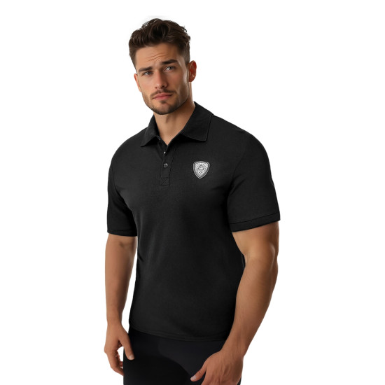 Vīriešu melns polo krekls Sharp NB/MT3121Z - T-krekls Vīriešu melns polo krekls Sharp POLO T-krekls