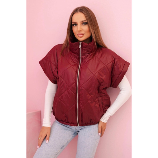 Sieviešu bordo krāsas veste Larin 33688 - Sievietēm Sieviešu bordo krāsas veste Larin Sieviešu vestes
