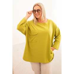 Sieviešu blūze sinepju krāsā Margo