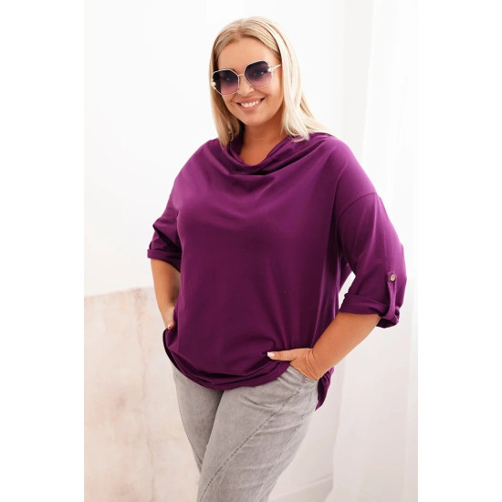 Sieviešu violeta blūze Tera 34170 - Sievietēm Sieviešu violeta blūze Tera PLUS izmērs sievietēm