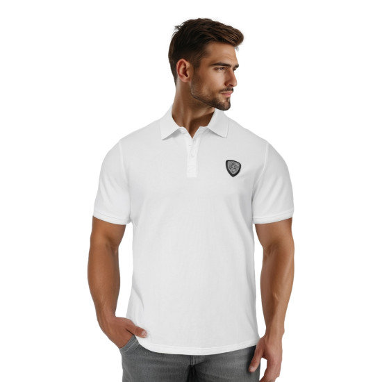 Vīriešu balts polo krekls Sharp NB/MT3121Z - T-krekls Vīriešu balts polo krekls Sharp POLO T-krekls