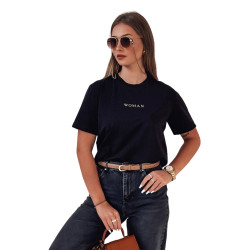 Sieviešu melns T-krekls Woman Sieviešu melns T-krekls Woman
