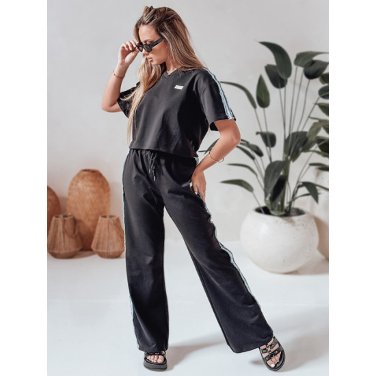 Damski czarny dres Sport Like AY1146 - Dla kobiet Damski czarny dres Sport Like Komplety damskie