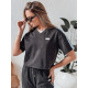 Damski czarny dres Sport Like AY1146 - Dla kobiet Damski czarny dres Sport Like Komplety damskie