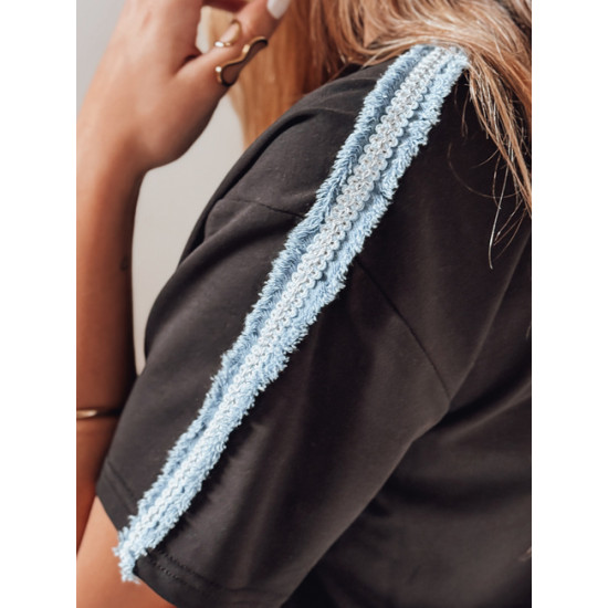 Damski czarny dres Sport Like AY1146 - Dla kobiet Damski czarny dres Sport Like Komplety damskie