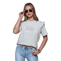 Sieviešu gaiši pelēks t-krekls Joy  Sieviešu gaiši pelēks t-krekls Joy