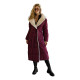 Sieviešu stepēta jaka bordo krāsā Charlot
