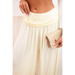 Sieviešu pelēkbaltas bikses ar ielocēm Prosa