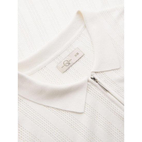 Vīriešu balts polo krekls Elegants V1 OM-POSS-0158 - T-krekls Vīriešu balts polo krekls Elegants POLO T-krekls