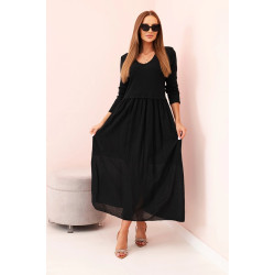 Sieviešu melna gara kleita Lumin Sieviešu melna gara kleita Lumin