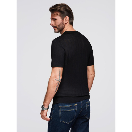 Vīriešu melns polo krekls Elegants POLO T-krekls