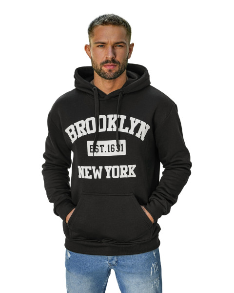 Vīriešu melns džemperis Brooklyn