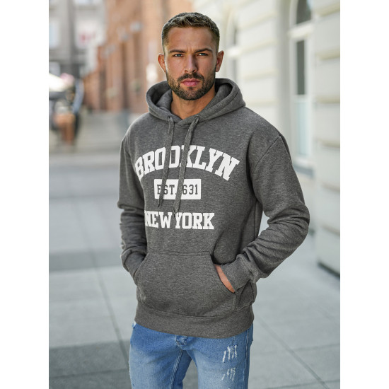 Vīriešu pelēks džemperis Brooklyn Vīriešu džemperi| Džemperi tiešsaistē