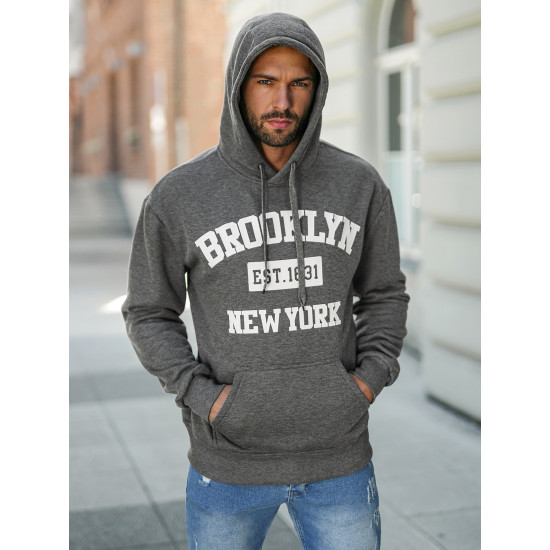 Vīriešu pelēks džemperis Brooklyn Vīriešu džemperi| Džemperi tiešsaistē