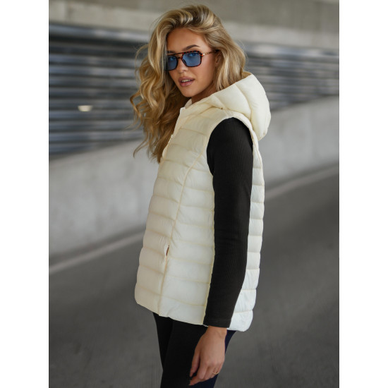 Sieviešu balta jaka ar kapuci Senti Sieviešu vestes