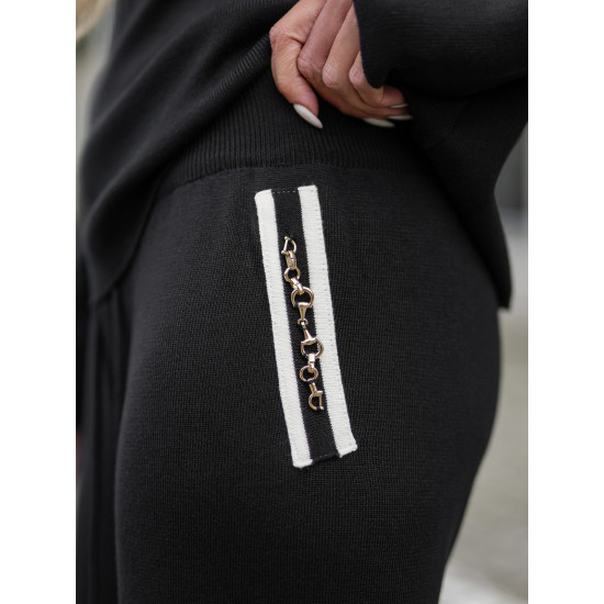 Sieviešu melns ikdienas komplekts Danger Sieviešu uzvalki