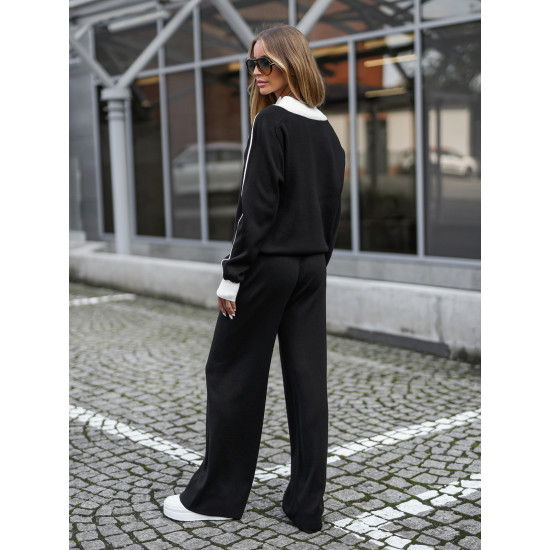 Sieviešu melns ikdienas komplekts Danger Sieviešu uzvalki