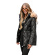 Sieviešu melna jaka ar brūnu kažokādu Mona Sieviešu jakas