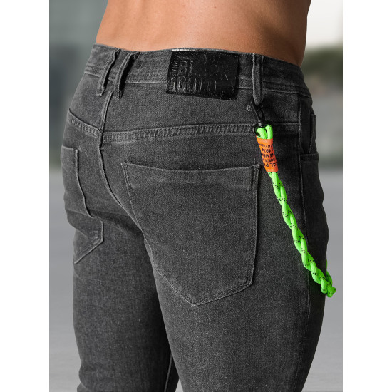 Men's dark grey jeans Aldan NB/MP0191G - Trousers Men's dark grey jeans Aldan Jeans and Joggers
