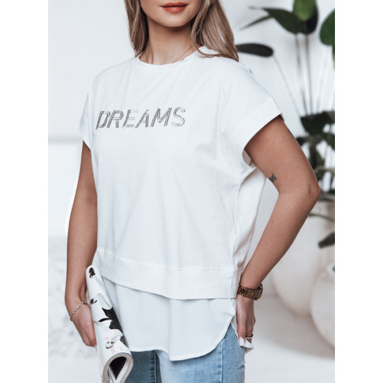 Sieviešu balts krekls Dreams RY2521 - T-krekls Sieviešu balts krekls Dreams T-krekls ar saukļiem