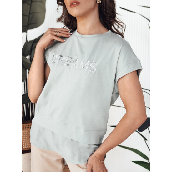 Sieviešu pelēks Dreams T-krekls RY2546 - T-krekls Sieviešu pelēks Dreams T-krekls T-krekls ar saukļiem