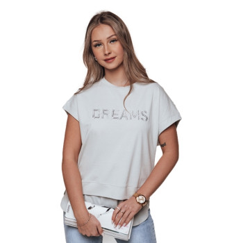 Sieviešu gaiši pelēks T-krekls Dreams