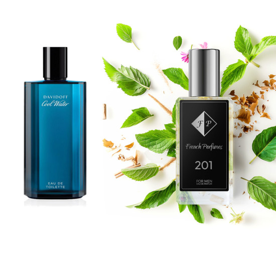 No201 smaržas, ko iedvesmojis Davidoff - Cool Water Edt 60 ml FP201-60 - Franču smaržas No201 smaržas, ko iedvesmojis Davidoff - Cool Water Edt 60 ml FP Vīrieši French Perfumes