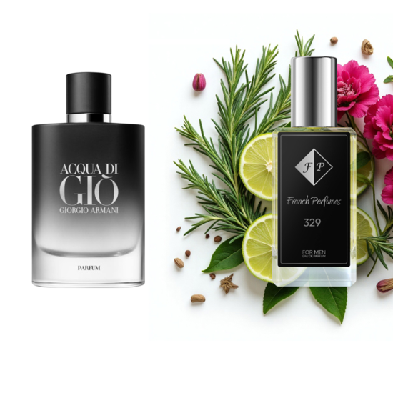 No329 smaržas, ko iedvesmojis Giorgio Armani Acqua Di Gio Parfum 60 ml FP329-60 - Franču smaržas No329 smaržas, ko iedvesmojis Giorgio Armani Acqua Di Gio Parfum 60 ml FP Vīrieši French Perfumes