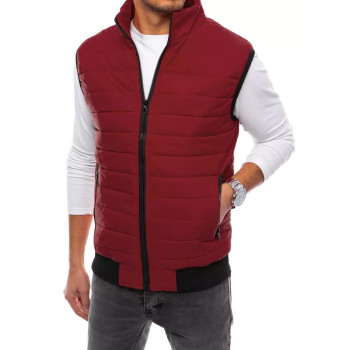 Vīriešu stepēta bordo krāsas veste Lider