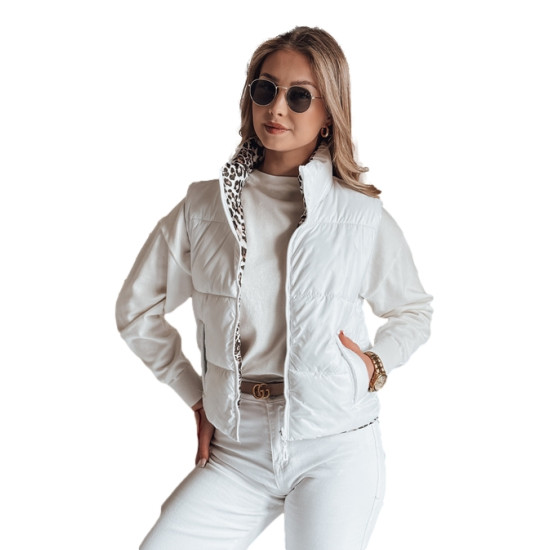 Sieviešu balta divpusējā veste Puff Sieviešu vestes