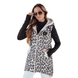 Sieviešu balta veste ar leoparda rakstu Elmera Sieviešu balta veste ar leoparda rakstu Elmera