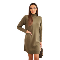 Sieviešu haki krāsas kleita Shine