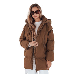 Sieviešu stepēta brūna jaka Letis