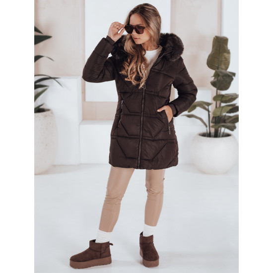 Sieviešu stepēta brūna jaka Venit Jakas